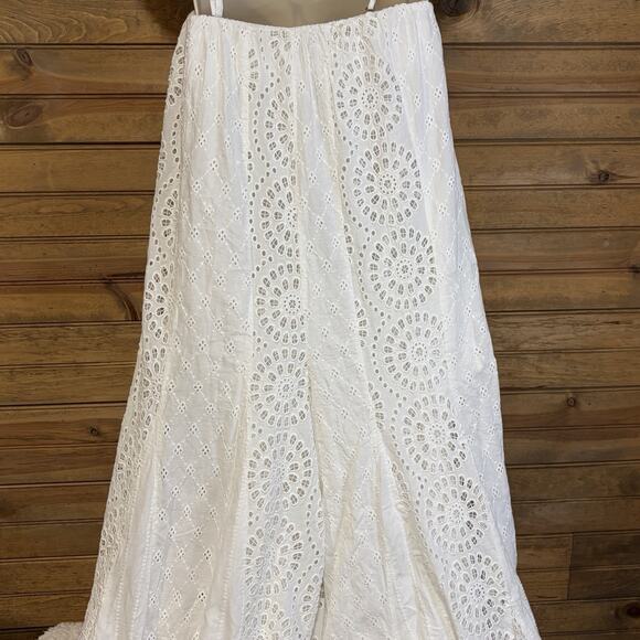 Free People Midnight Cruiser One-Piece Jumpsuit White Eyelets Lined Size XS - Picture 10 of 16